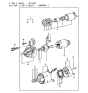 Diagram for 1985 Hyundai Excel Starter Motor - 36100-11150
