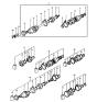 Diagram for 1985 Hyundai Excel Axle Shaft - 49507-21000