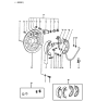 Diagram for 1986 Hyundai Excel Parking Brake Shoe - 58305-21A00