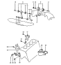 Diagram for 1986 Hyundai Excel Engine Mount - 21670-21010