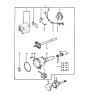 Diagram for 1987 Hyundai Excel Distributor Cap - 27110-21021