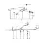 Diagram for 1989 Hyundai Excel Parking Brake Cable - 59770-21320