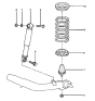 Diagram for 1988 Hyundai Excel Coil Springs - 55350-21300