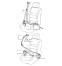 Diagram for 1985 Hyundai Excel Seat Belt - 88801-21210-EB