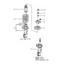 Diagram for 1989 Hyundai Excel Shock And Strut Mount - 54610-21000