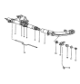 Diagram for 1986 Hyundai Excel Axle Beam Mount - 55564-21020