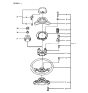 Diagram for 1986 Hyundai Excel Steering Wheel - 56120-21000-DL