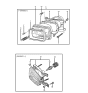 Diagram for 1989 Hyundai Excel Headlight - 92101-21151