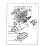 Diagram for 1985 Hyundai Excel Oil Pan Gasket - 21451-21000