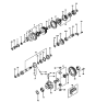 Diagram for 1991 Hyundai Excel Transfer Case Bearing - 43212-21300