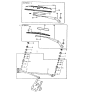 Diagram for 1989 Hyundai Excel Windshield Wiper - 98302-21400