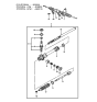 Diagram for 1988 Hyundai Excel Center Link - 56540-21001