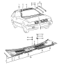 Diagram for 1988 Hyundai Excel Windshield - 86111-21210