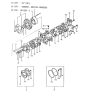Diagram for 1986 Hyundai Excel Cylinder Head - 97684-21250