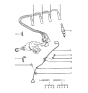Diagram for 1986 Hyundai Excel Spark Plug Wire - 27401-21120