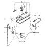 Diagram for 1988 Hyundai Excel Crankcase Breather Hose - 26721-21300