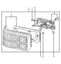 Diagram for Hyundai Excel Tail Light - 92401-21550