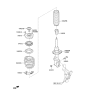 Diagram for Hyundai Tucson Shock And Strut Mount - 54610-D3000