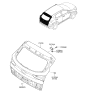 Diagram for 2022 Hyundai Tucson Liftgate Hinge - 79710-2S000