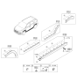 Diagram for 2021 Hyundai Tucson Door Moldings - 87721-D3000-CA