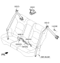 Diagram for 2018 Hyundai Tucson Seat Belt - 89810-D3500-YAK