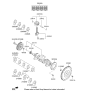 Diagram for 2016 Hyundai Sonata Hybrid Rod Bearing - 23060-2E005