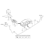 Diagram for 2015 Hyundai Tucson Wiper Arm - 98815-2J000