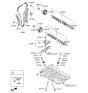 Diagram for Hyundai Santa Fe Timing Chain Guide - 24431-2G101