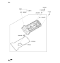 Diagram for 2020 Hyundai Genesis G80 Valve Cover Gasket - 22441-3FAG0