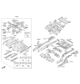 Diagram for 2019 Hyundai Genesis G90 Floor Pan - 65100-D2000