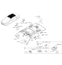 Diagram for 2019 Hyundai Genesis G90 Dome Light - 92880-D2000-VHC