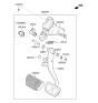 Diagram for 2020 Hyundai Genesis G90 Brake Pedal - 32800-D2150