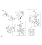 Diagram for Hyundai Genesis G90 Brake Pad Set - 58101-D2A12