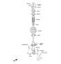 Diagram for 2012 Hyundai Azera Shock Absorber - 54651-3V281