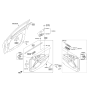 Genuine Hyundai Front Left Fender Molding For 2012-2013 Azera - Chrome 877713V000