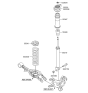 Diagram for Hyundai Azera Shock And Strut Mount - 55330-3R011