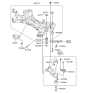 Diagram for Hyundai Azera Front Cross-Member - 62405-3V300