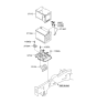 Diagram for 2013 Hyundai Sonata Battery Tray - 37150-3V000