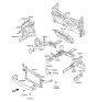 Diagram for Hyundai Radiator Support - 64101-G2000