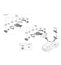 Diagram for Hyundai Santa Fe Hybrid Car Mirror - 85110-L1200