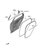 Diagram for 2022 Hyundai Tucson Door Seal - 83110-CW000