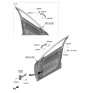 Diagram for Hyundai Tucson Door Check - 76990-N9000