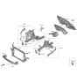 Diagram for Hyundai Santa Fe Hybrid Radiator Support - 64101-S1500