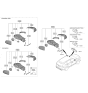 Diagram for Hyundai Santa Fe Hybrid Car Mirror - 87610-CL091