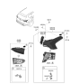 Diagram for 2021 Hyundai Santa Fe Hybrid Tail Light - 92401-CL100