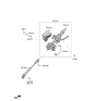 Diagram for Hyundai Santa Fe Hybrid Steering Column - 56310-CLEC0