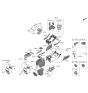 Diagram for Hyundai Santa Fe Hybrid Cup Holder - 84670-CLAA0-4X