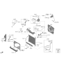 Diagram for Hyundai Santa Fe Hybrid A/C Condenser - 97606-P2000