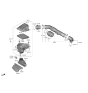 Diagram for Hyundai Santa Fe Hybrid Air Duct - 28210-P4400