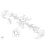 Diagram for Hyundai Santa Fe Hybrid Transfer Case Bearing - 45829-3D200